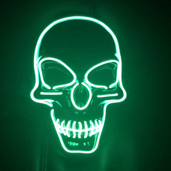 Halloween LED Mask Skull Glowing Mask Cold Light Mask Party EL Mask Light Up Masks Glow In Dark