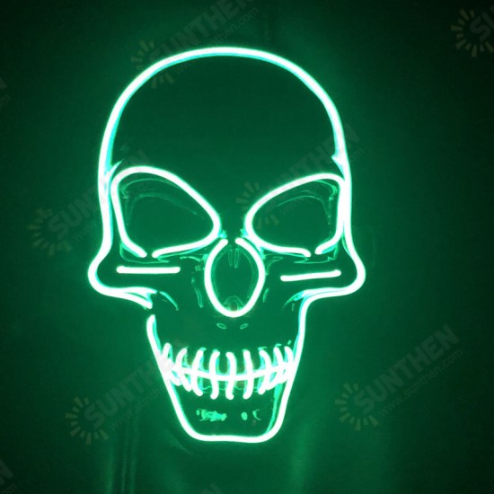 Halloween LED Mask Skull Glowing Mask Cold Light Mask Party EL Mask Light Up Masks Glow In Dark