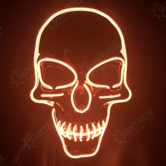 Halloween LED Mask Skull Glowing Mask Cold Light Mask Party EL Mask Light Up Masks Glow In Dark