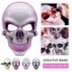 Halloween Skeleton Mask LED Scary EL-Wire Mask Light Up Festival Cosplay Costume Supplies Party Mask