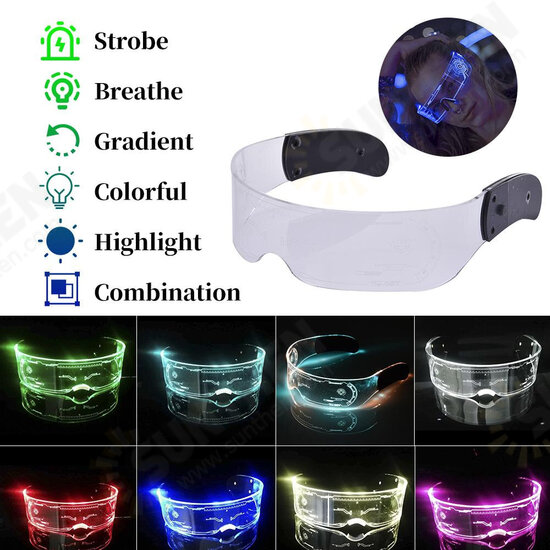 LED Glasses EL Wire Neon Party Luminous LED Glasses Light Up Glasses Rave Costume Party Decor DJ SunGlasses Halloween Decoration