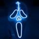 LED Glowing Mask Halloween Ghost Face Fluorescent Dance Party EL Mask Horror Thriller Glow Mask