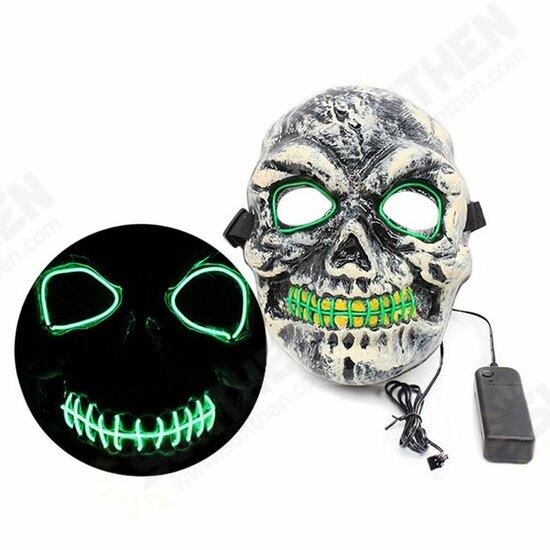 Mask Scary Glow Mask LED Mask for Halloween Mask Party Masks Neon Maske Skeleto Halloween Party Decor