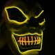 New Clown El Cold Light Glowing LED Fluorescent Mask Halloween Tricky Scary Spoof Horror Glowing Props