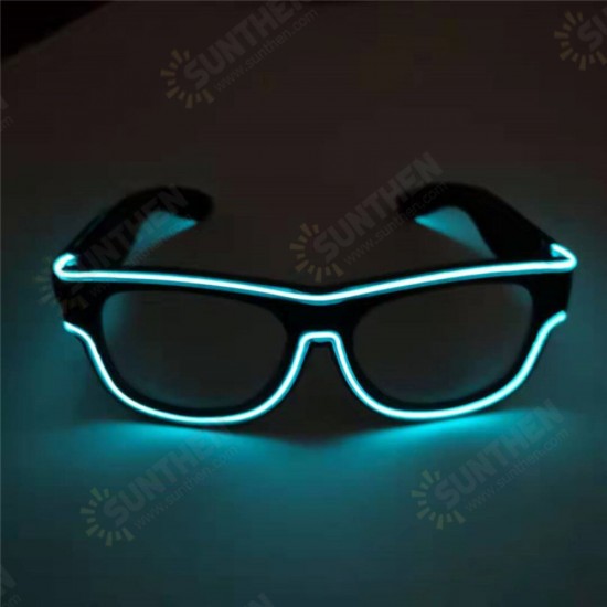 Transparent Lens Glasses Cold Light Luminous LED Luminous Glasses Party Luminous Supplies