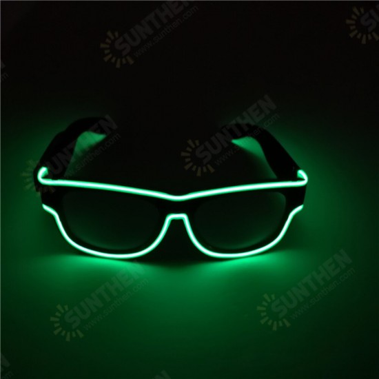 Transparent Lens Glasses Cold Light Luminous LED Luminous Glasses Party Luminous Supplies