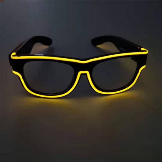 Transparent Lens Glasses Cold Light Luminous LED Luminous Glasses Party Luminous Supplies