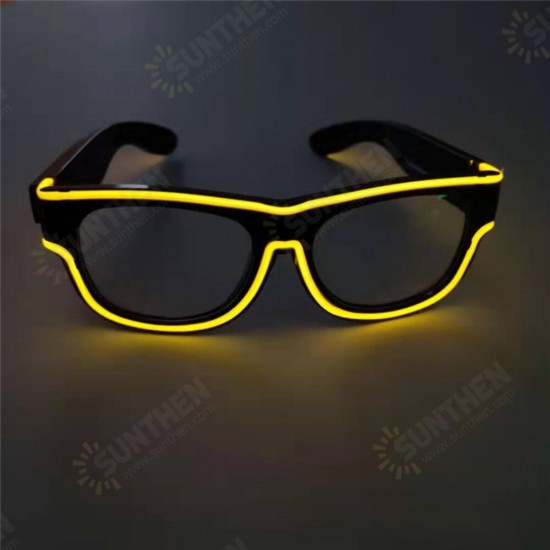 Transparent Lens Glasses Cold Light Luminous LED Luminous Glasses Party Luminous Supplies