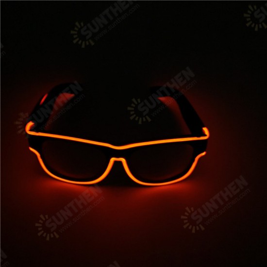 Transparent Lens Glasses Cold Light Luminous LED Luminous Glasses Party Luminous Supplies