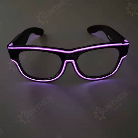 Transparent Lens Glasses Cold Light Luminous LED Luminous Glasses Party Luminous Supplies