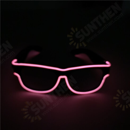 Transparent Lens Glasses Cold Light Luminous LED Luminous Glasses Party Luminous Supplies