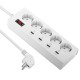 YA-30WS-5AE4U 5 Outlet Power Strip Charger with 4 USB Fast Charging Ports EU Plug