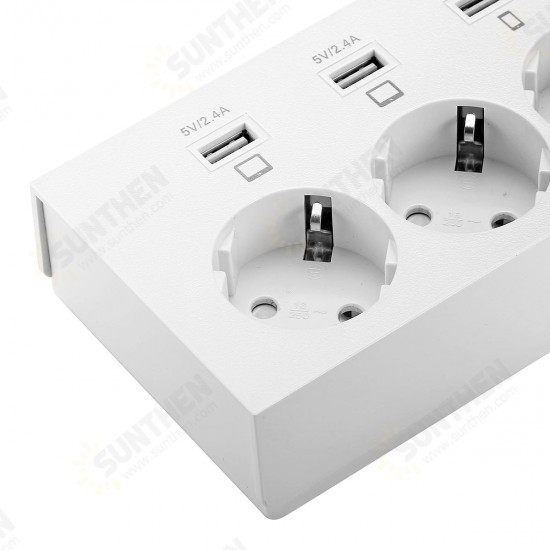 YA-30WS-5AE4U 5 Outlet Power Strip Charger with 4 USB Fast Charging Ports EU Plug