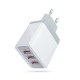 15W QC3.0 3 USB Ports US/EU/UK Plug Fast Charging Charger for Samsung Galaxy S21 Note S20 ultra Huawei Mate40 P50 OnePlus 9 Pro for iPhone 12 Pro Max