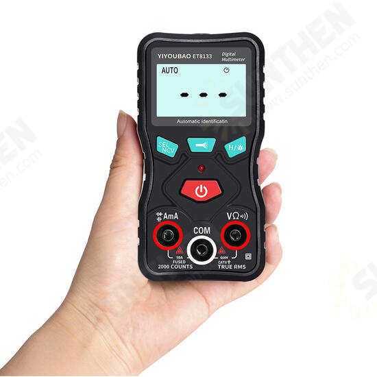 ET8133 Digital Multimeter True RMS 2000 Counts Display Auto Measure Automatic Range Digital Multimeter With NCV Resistance Diode Continuity Test