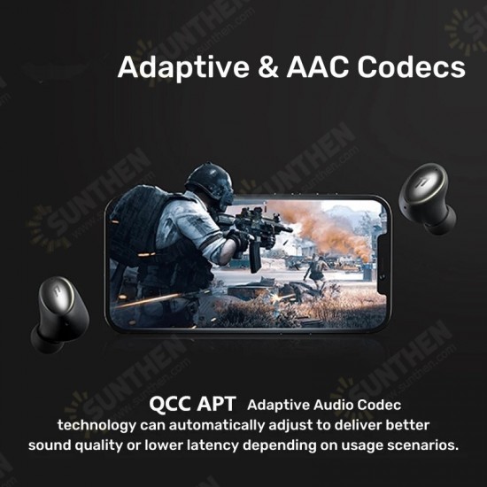 2 TWS bluetooth 5.2 Headphones 25dB ANC Noise Cancelling Earphones Apt Adaptive Personalized SoundID Headsets