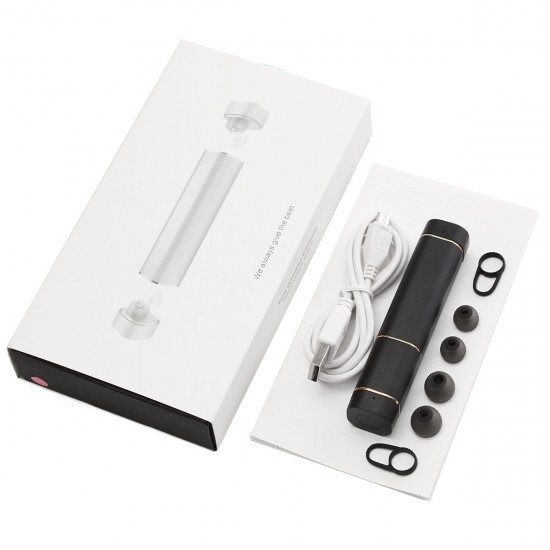 2-in-1 Dual Double Truly Wireless bluetooth Earphones Headphones With 900mAh Power Bank