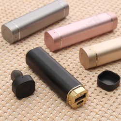 2-in-1 Portable Mini Wireless bluetooth Earphone Headphone With USB Power Bank 2-in-1 Portable Mini Wireless bluetooth Earphone Headphone With USB Power Bank