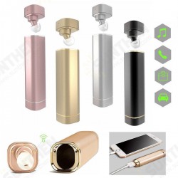 2-in-1 Portable Mini Wireless bluetooth Earphone Headphone With USB Power Bank 2-in-1 Portable Mini Wireless bluetooth Earphone Headphone With USB Power Bank