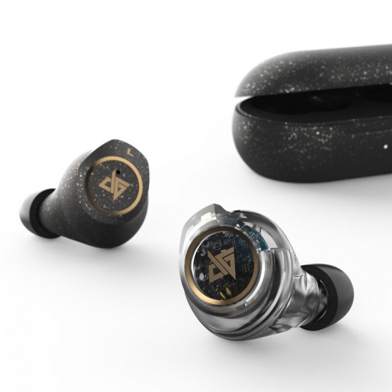AT200 True Wireless Dual Dynamic bluetooth HIFI Headset Earphone Waterproof Sports In-ear Headphone with Type-C Charging Case