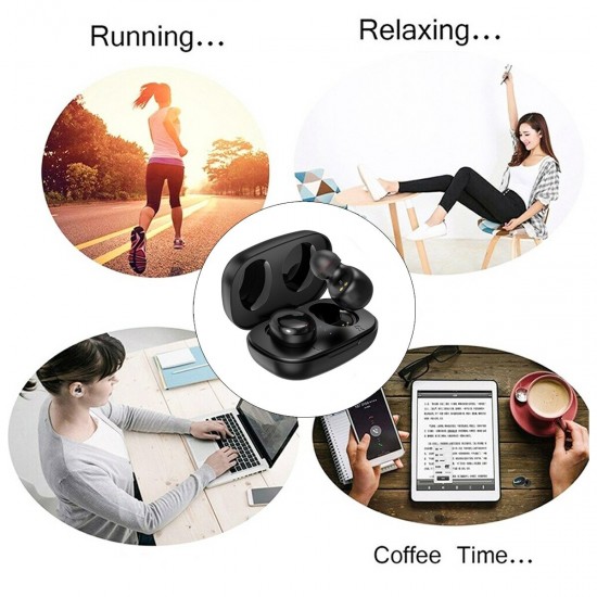 BE35 TWS Earbuds Wireless bluetooth V5.0 Headset Stereo Noise Reduction HD Caliling Smart Touch Sports Earphones with Mic with Charging Case