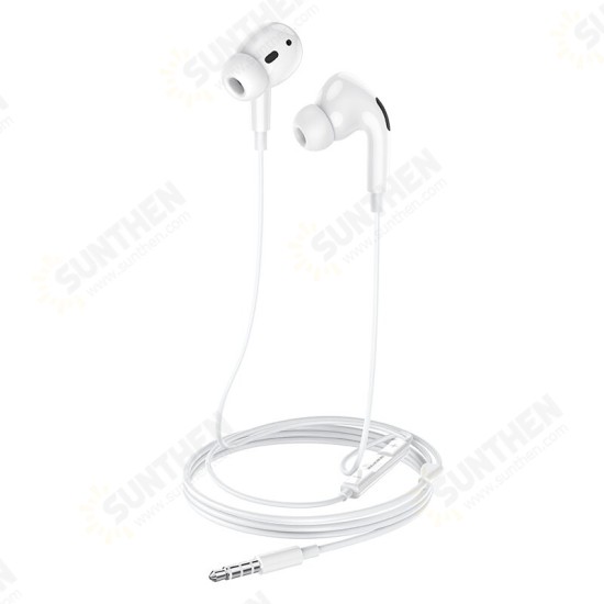 BM30 Pro Earphone 3.5mm Wired Control Earbuds In-ear HiFi Stereo Music Headphone with Mic for iPhone Laptop Computer