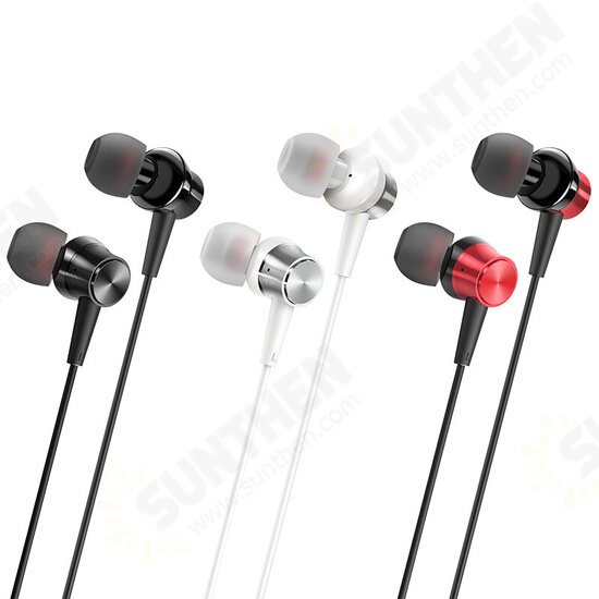 BM52 Wire-controlled Headset Portable In-ear Sports Stereo Hifi Headphones with Mic