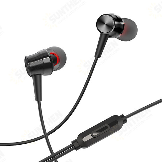 BM52 Wire-controlled Headset Portable In-ear Sports Stereo Hifi Headphones with Mic