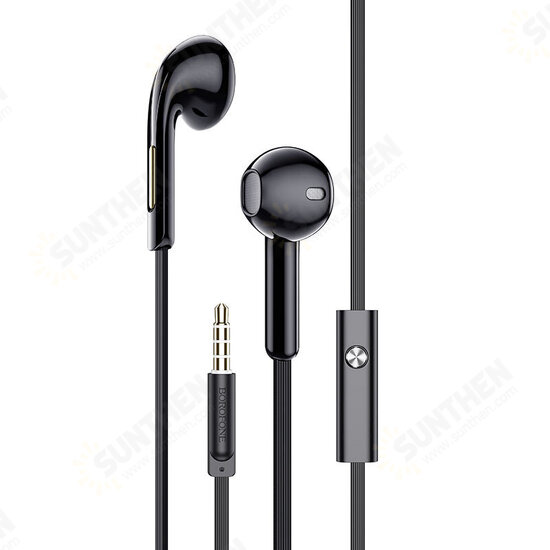BM55 Wired Earphone 14MM Driver Stereo 3.5MM Ergonomic Comfort Sports Music Half-In-Ear Headphones with Mic BM55 Wired Earphone 14MM Driver Stereo 3.5MM Ergonomic Comfort Sports Music Half-In-Ear Headphones with Mic