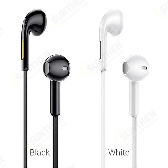 BM55 Wired Earphone 14MM Driver Stereo 3.5MM Ergonomic Comfort Sports Music Half-In-Ear Headphones with Mic