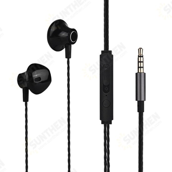 1.2M Wired Headphones 3.5MM Sport Earbuds with Bass Phone Earphone Wire Stereo Headset Mic Music Earphone