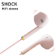 1.2m Length 3.5mm Plug Singing Earphone Microphone Practice Singing Artifact Live Broadcast Shocking Sound Wired Earpiece Earbud