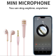 1.2m Length 3.5mm Plug Singing Earphone Microphone Practice Singing Artifact Live Broadcast Shocking Sound Wired Earpiece Earbud