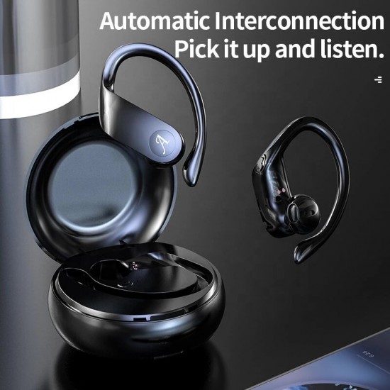 A15 TWS bluetooth Earhook Earbuds Wireless Sports Headphone bluetooth Headset Auto Pairing Intelligent Earbuds Bass Waterproof Earphone