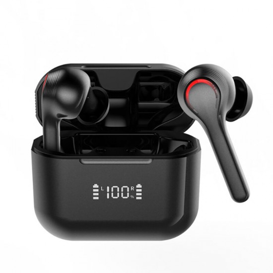 A6 TWS Earphone 5.0 bluetooth True Wireless Digital Display Earbuds Noise Canceling Sports WaterProof Headphone with Mic Charging Box