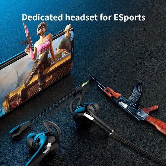 AK-P9 3.5mm Aux Jack in Ear Gaming Headsets Earbuds Noise Cancelling Earphones with Dual Mic