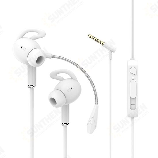 AK-P9 3.5mm Aux Jack in Ear Gaming Headsets Earbuds Noise Cancelling Earphones with Dual Mic