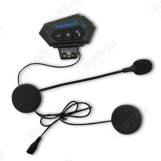 BT12 Motorcycle bluetooth Earphones Moto Helmet Headset Handsfree Headphone with Mic