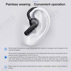 DYY-8 Earhook Wireless bluetooth 5.0 Headphones Bone Conduction Concept Painless Headset Waterproof Hands-free with Mic Single Earphone DYY-8 Earhook Wireless bluetooth 5.0 Headphones Bone Conduction Concept Painless Headset Waterproof Hands-free with Mic Single Earphone