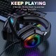 F3 Gaming Headset USB 3.5 Mm RGB LED Light Bass Stereo Wired Headphone With Mic Gamer Headsets for PS4 for PS5 for Xbox Laptop PC
