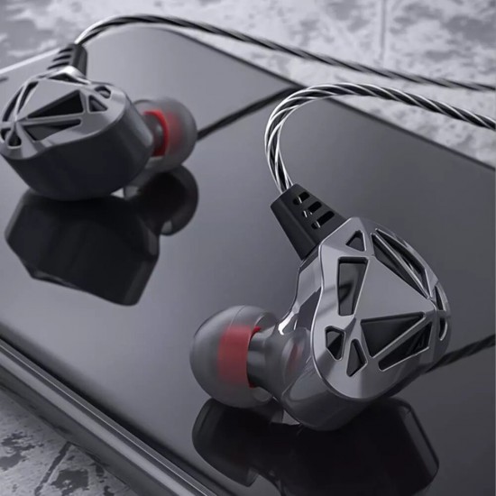 F5 Hollow Subwoofer Heavy Bass Volume Control Noise Reduction Earphones With Mic Setro In-Ear Wired Headset