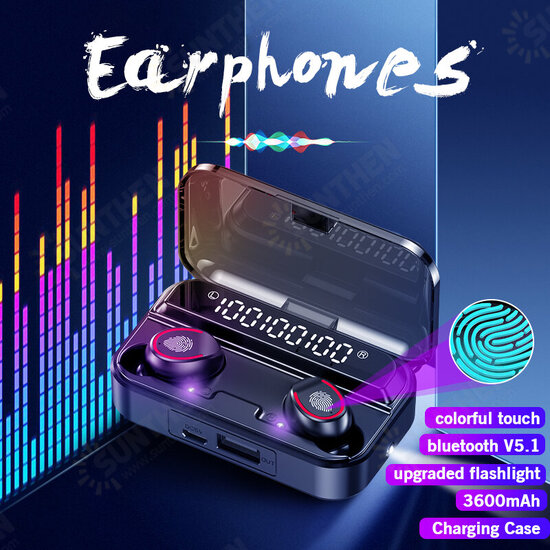 F9-3 bluetooth 5.1 Headset TWS Wireless LED Display Flashlight Waterproof Earphones Mini Earbuds Stereo Sport Headphones F9-3 bluetooth 5.1 Headset TWS Wireless LED Display Flashlight Waterproof Earphones Mini Earbuds Stereo Sport Headphones