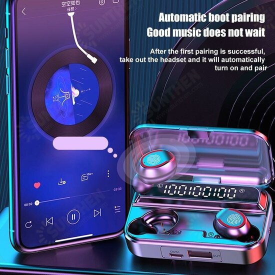 F9-3 bluetooth 5.1 Headset TWS Wireless LED Display Flashlight Waterproof Earphones Mini Earbuds Stereo Sport Headphones F9-3 bluetooth 5.1 Headset TWS Wireless LED Display Flashlight Waterproof Earphones Mini Earbuds Stereo Sport Headphones
