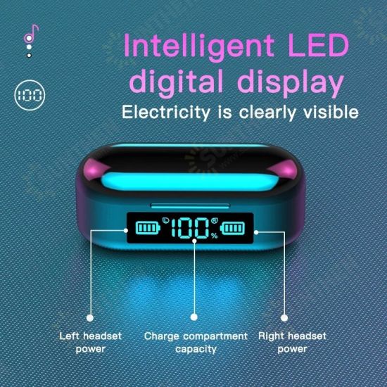 F9-6 TWS bluetooth 5.0 Earphones TWS Earbuds Stereo Headphones with Smart LED Display Mic Deep Bass Mini Case F9-6 TWS bluetooth 5.0 Earphones TWS Earbuds Stereo Headphones with Smart LED Display Mic Deep Bass Mini Case