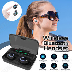 F9 TWS True Wireless bluetooth 5.0 Headphone Hi-Fi Stereo Sound Bilateral Calls Earphone Sports Waterproof Headset F9 TWS True Wireless bluetooth 5.0 Headphone Hi-Fi Stereo Sound Bilateral Calls Earphone Sports Waterproof Headset