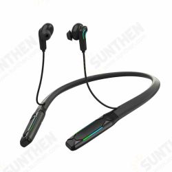 GT6 bluetooth V5.1 Wireless Earphone Neckband 60MS Low Latency Headphone Sport Headset Noise Cancelling Micophone with RGB Color Light GT6 bluetooth V5.1 Wireless Earphone Neckband 60MS Low Latency Headphone Sport Headset Noise Cancelling Micophone with RGB Color Light