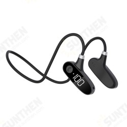 H18 Bone Conduction bluetooth 5.2 Headphones Led Display Neckband Ear Hook Noise Reduction IPX7 Waterproof Fitness Sport Earphones H18 Bone Conduction bluetooth 5.2 Headphones Led Display Neckband Ear Hook Noise Reduction IPX7 Waterproof Fitness Sport Earphones