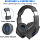 J1 Wired Earphone HIFI Stereo Noise Reduction Dynamic 50mm Speaker Headphones Luminous Adjustable Gaming Headset with Mic