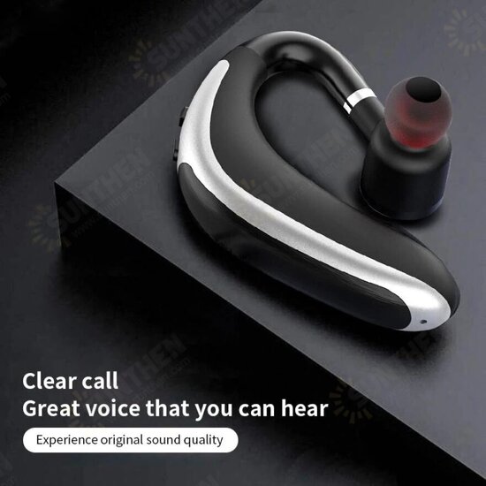 K20 Single Earhook Earphone Wireless bluetooth 5.0 Noise Reduction Stereo Business Call Earbuds Single Ear Waterproof Sport Headset