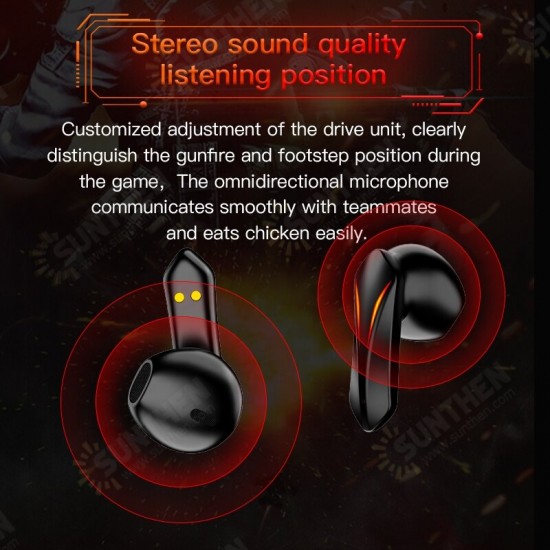 L15 TWS bluetooth V5.2 Esports Voice Earphones No Delay 3D Stereo Touch Control Gaming Headsets with Microphone